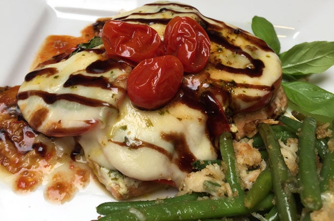 caprese chicken with green beans