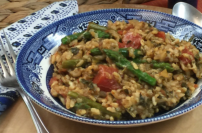 Baked Risotto with Asparagus